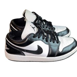 Air Jordan 1 Low Panda White Black Clean Sneakers Women Size 11 Streetwear